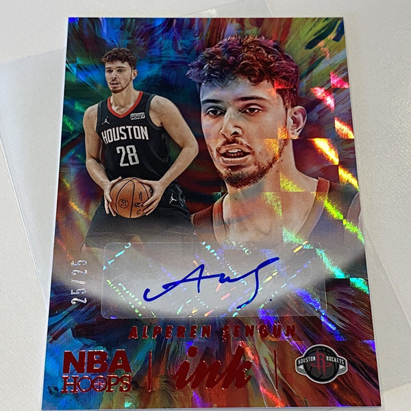 NBA HOOPS Alperen Sengun Ink /25 Numbered Autograph Auto Card Hologram Rookie