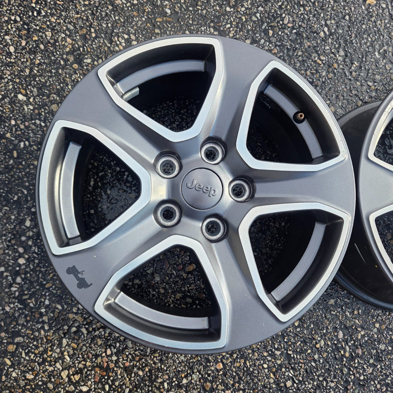 17 JEEP GLADIATOR RUBICON BLACK 392 5X127 OEM FACTORY STOCK WHEELS RIMS WRANGLER