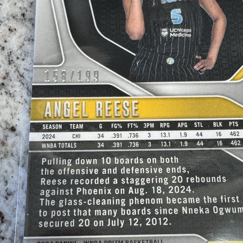 3 CARDS!!! Angel Reese WNBA Prizm Blue /199 Rookie RC 147 Sky clark numbered lot