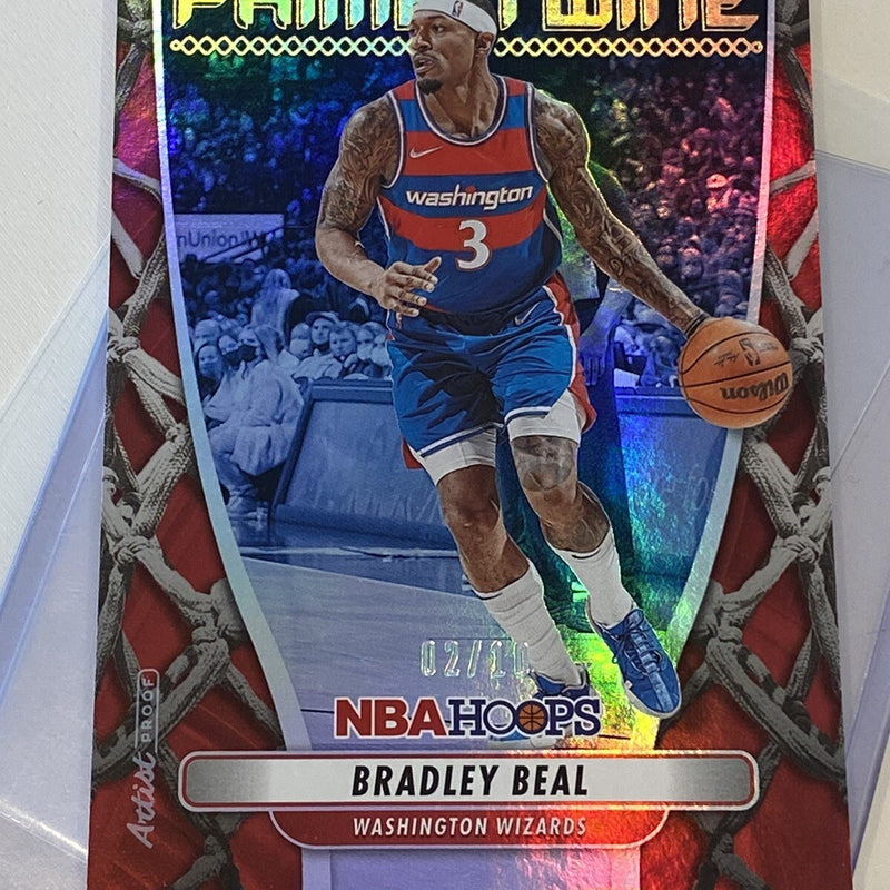 NBA HOOPS Bradley Beal /10 Artist Proof 👨‍🎨 Prime Twine Card Hologram Gem 2023