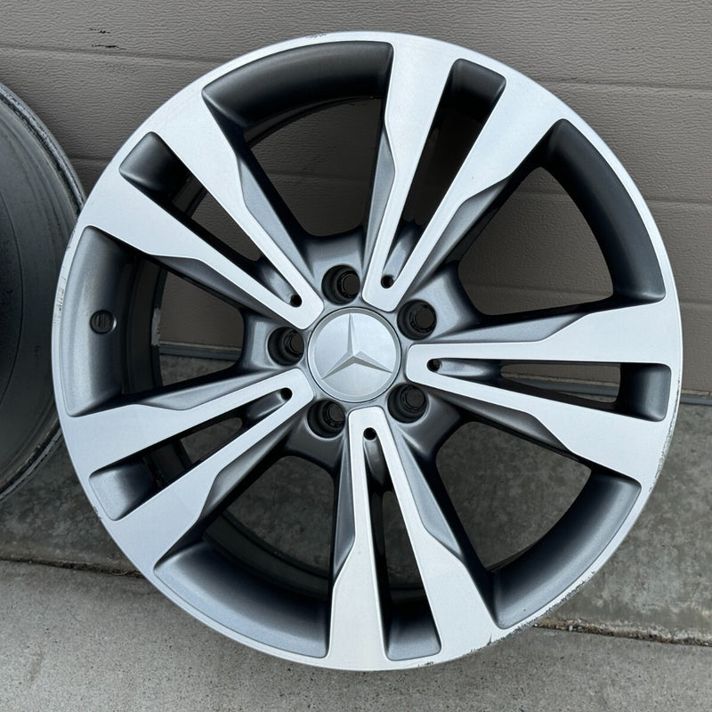 18 MERCEDES BENZ W205 C300 C350 C450 C CLASS OEM FACTORY STOCK WHEELS RIMS 5x112