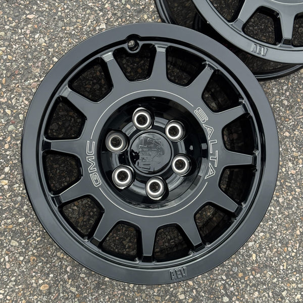 18 GMC SIERRA AT4X ZR2 SALTA AEV BLACK BISON 6X5.5 OEM FACTORY STOCK WHEELS RIMS