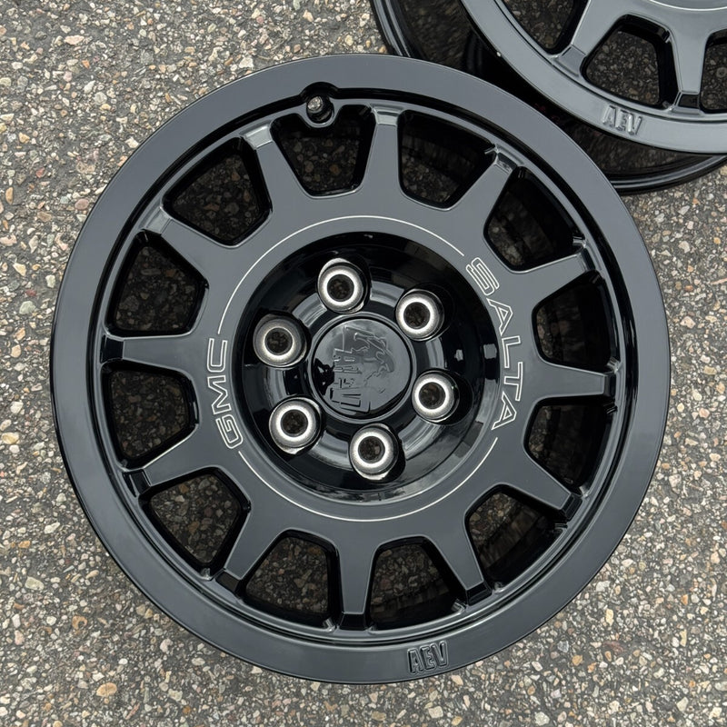 18 GMC SIERRA AT4X ZR2 SALTA AEV BLACK BISON 6X5.5 OEM FACTORY STOCK WHEELS RIMS
