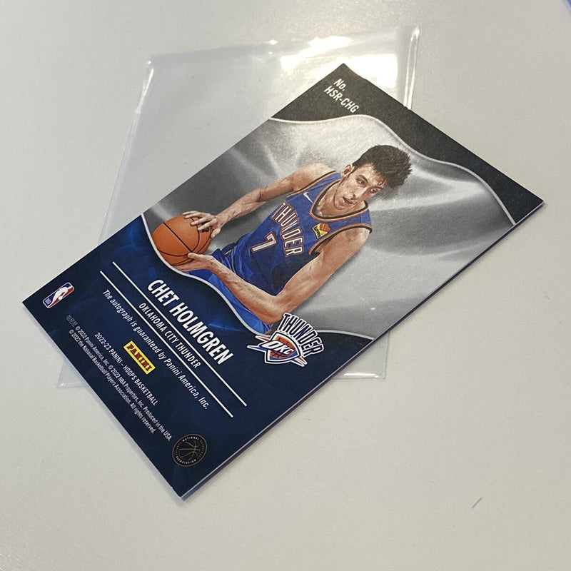 NBA HOOPS Chet Holmgren Auto autograph Hologram Rookie Card Hot Signatures 2023