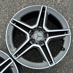 18 MERCEDES BENZ W205 C300 C350 C450 C43 AMG OEM FACTORY STOCK WHEELS RIMS 5x112