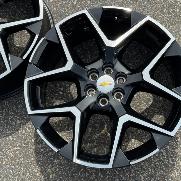 22 ACADIA TRAVERSE 6X120 BLAZER CHEVROLET OEM FACTORY STOCK WHEELS RIMS BLACK 20