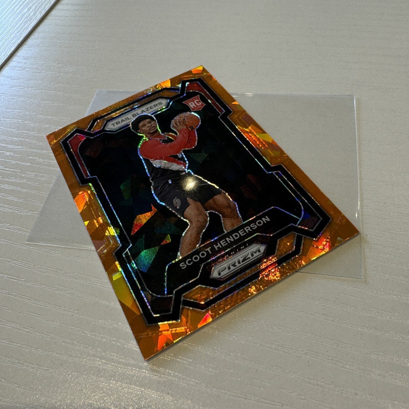 2023-24 Panini Prizm Basketball Scoot Henderson Cracked Orange Ice RC Rookie SP