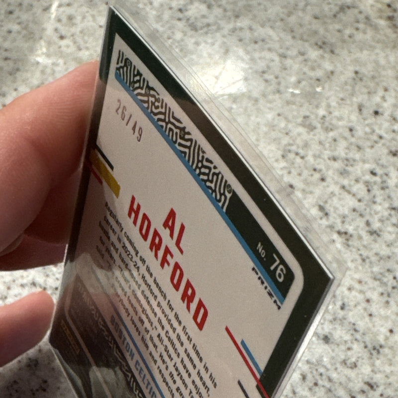 2023-24 Donruss Optic Al Horford #76 Green Velocity 11/49 - Celtics Prizm