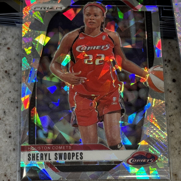 3 CARDS!!! SHERYL SWOOPES CHECKERBOARD WNBA silver prizm RC  clark ice lot card