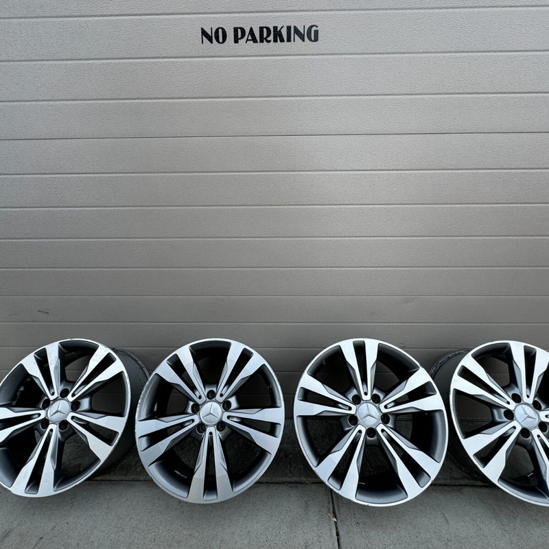18 MERCEDES BENZ W205 C300 C350 C450 C CLASS OEM FACTORY STOCK WHEELS RIMS 5x112