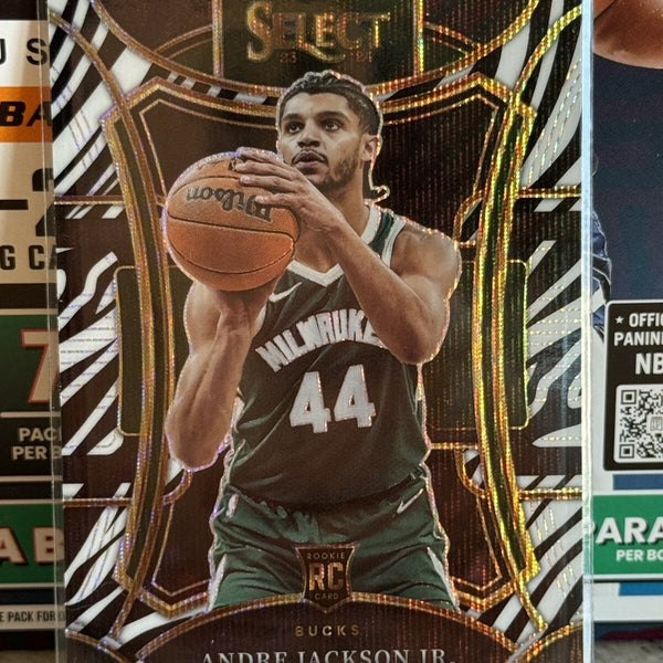 2023-24 PANINI SELECT ANDRE JACKSON JR Tiger Zebra MEZZANINE #317 Prizm
