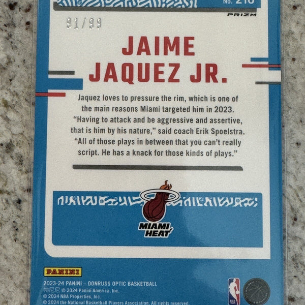 2023-24 Donruss Optic Jaime Jaquez Jr /99 Rated Rookie Orange Prizm Panini