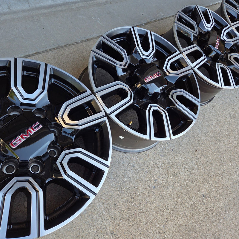 20 GMC SIERRA 2500 HD AT4 DENALI OEM FACTORY STOCK WHEELS RIMS 8X180 black