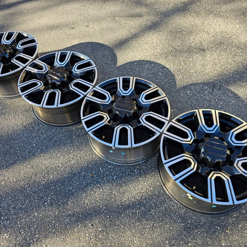 20 GMC SIERRA 2500 HD AT4 DENALI OEM FACTORY STOCK WHEELS RIMS 8X180 black