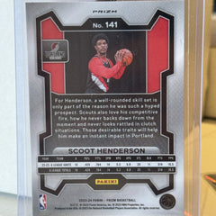 2023-24 Panini Prizm Basketball Scoot Henderson Cracked Orange Ice RC Rookie SP