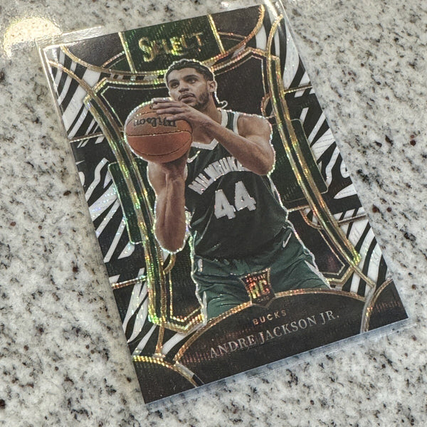 2023-24 PANINI SELECT ANDRE JACKSON JR Tiger Zebra MEZZANINE #317 Prizm