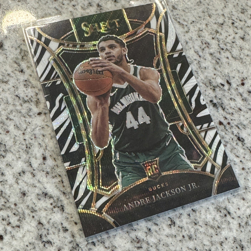2023-24 PANINI SELECT ANDRE JACKSON JR Tiger Zebra MEZZANINE #317 Prizm