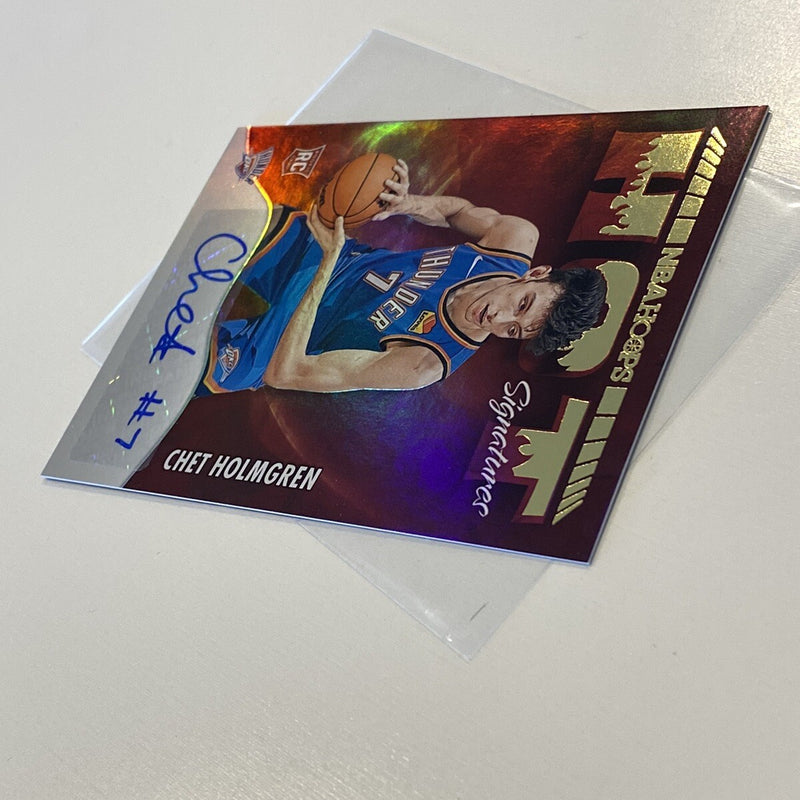 NBA HOOPS Chet Holmgren Auto autograph Hologram Rookie Card Hot Signatures 2023
