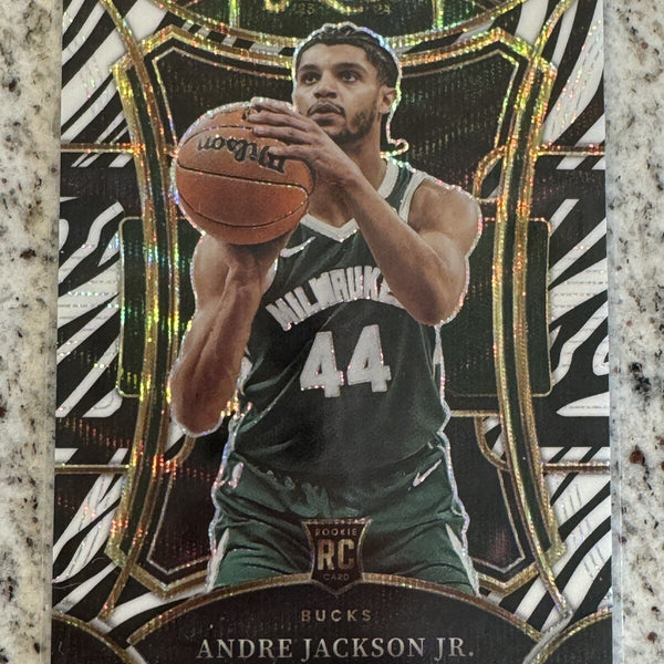 2023-24 PANINI SELECT ANDRE JACKSON JR Tiger Zebra MEZZANINE #317 Prizm