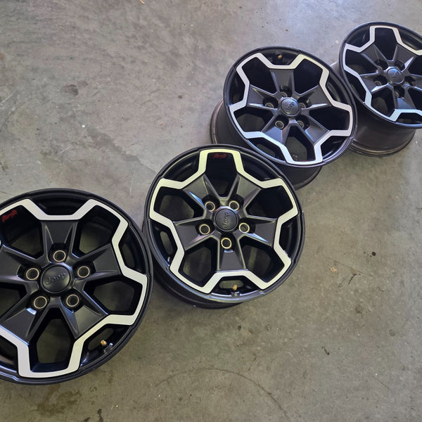 17 JEEP GLADIATOR RUBICON BLACK 392 5X127 OEM FACTORY STOCK WHEELS RIMS WRANGLER