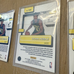 2023 Optic ROOKIE PRIZM NUMBERED /15 Ochai Agbaji Jazz 205 Pink Orange Holo