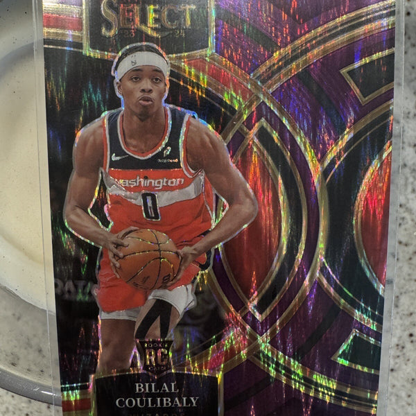 Bilal Coulibaly Select /175 Premier Flash Purple Prizm Wizards RC SSP Rookie 131
