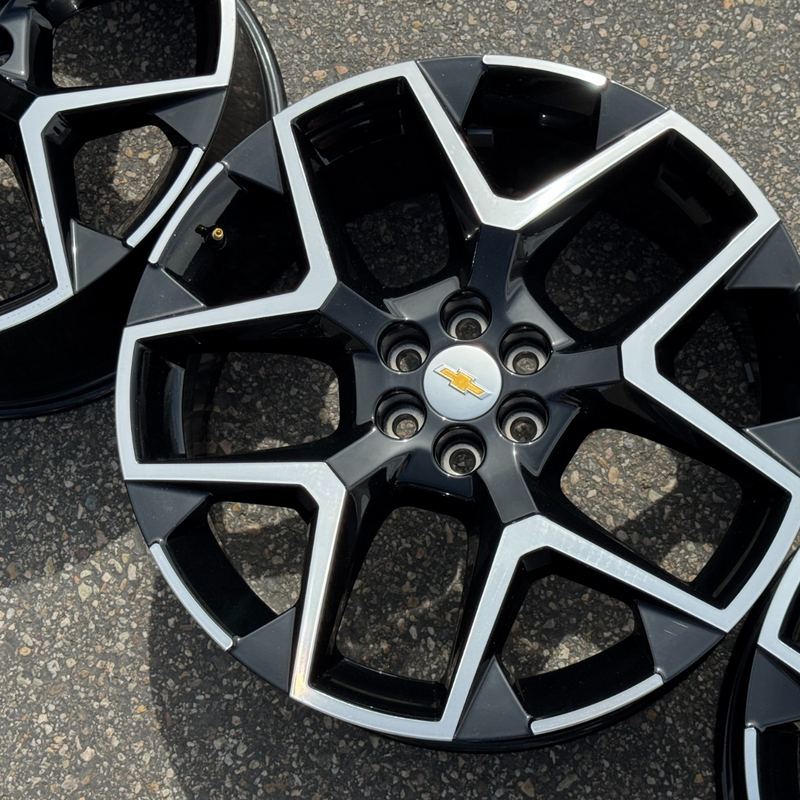 22 ACADIA TRAVERSE 6X120 BLAZER CHEVROLET OEM FACTORY STOCK WHEELS RIMS BLACK 20