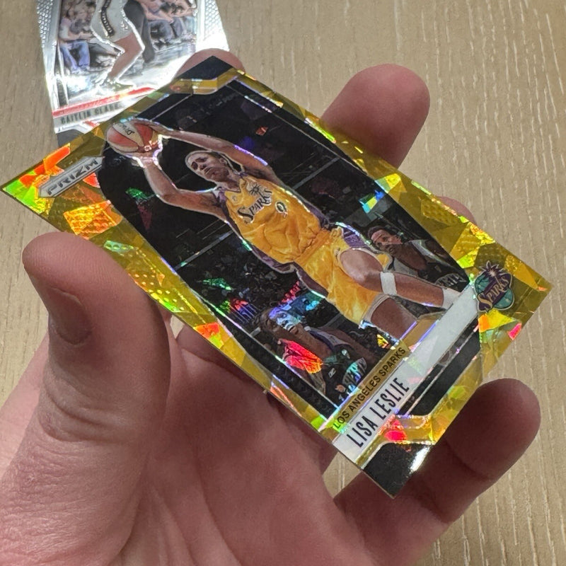 2024 Panini Prizm WNBA Lisa Leslie gold Cracked Ice Prizm numbered /10 hof clark