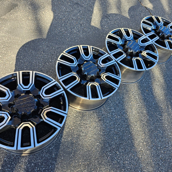 20 GMC SIERRA 2500 HD AT4 DENALI OEM FACTORY STOCK WHEELS RIMS 8X180 black