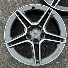 18 MERCEDES BENZ W205 C300 C350 C450 C43 AMG OEM FACTORY STOCK WHEELS RIMS 5x112