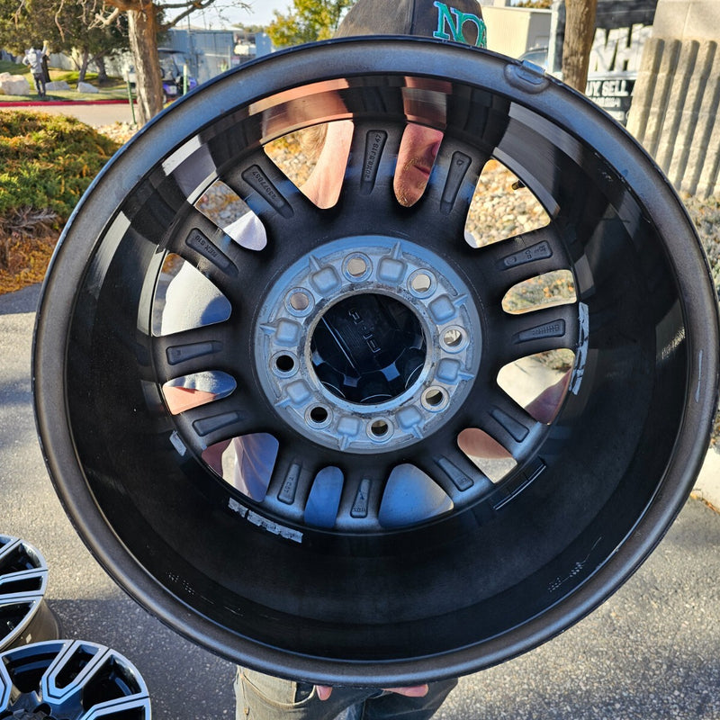 20 GMC SIERRA 2500 HD AT4 DENALI OEM FACTORY STOCK WHEELS RIMS 8X180 black