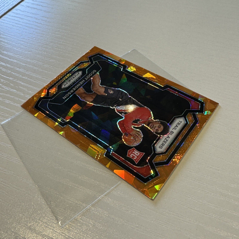 2023-24 Panini Prizm Basketball Scoot Henderson Cracked Orange Ice RC Rookie SP
