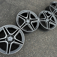 18 MERCEDES BENZ W205 C300 C350 C450 C43 AMG OEM FACTORY STOCK WHEELS RIMS 5x112