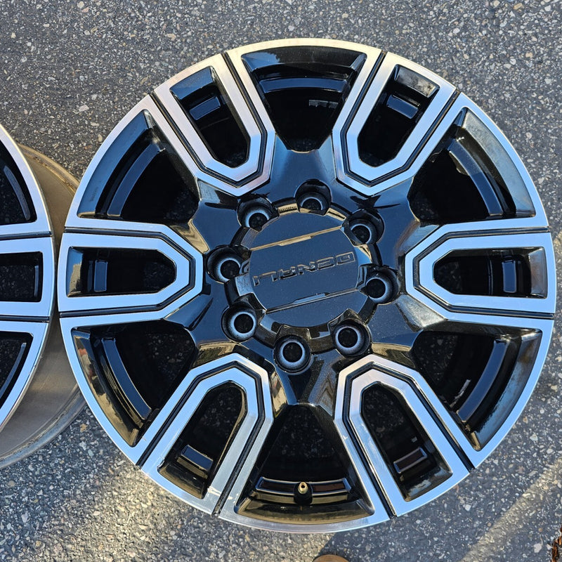 20 GMC SIERRA 2500 HD AT4 DENALI OEM FACTORY STOCK WHEELS RIMS 8X180 black