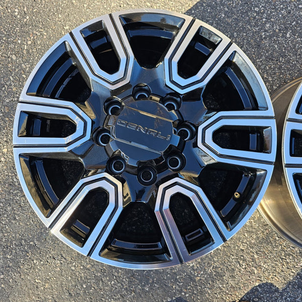 20 GMC SIERRA 2500 HD AT4 DENALI OEM FACTORY STOCK WHEELS RIMS 8X180 black