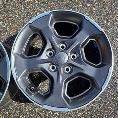 17 JEEP GLADIATOR RUBICON BLACK 392 5X127 OEM FACTORY STOCK WHEELS RIMS WRANGLER
