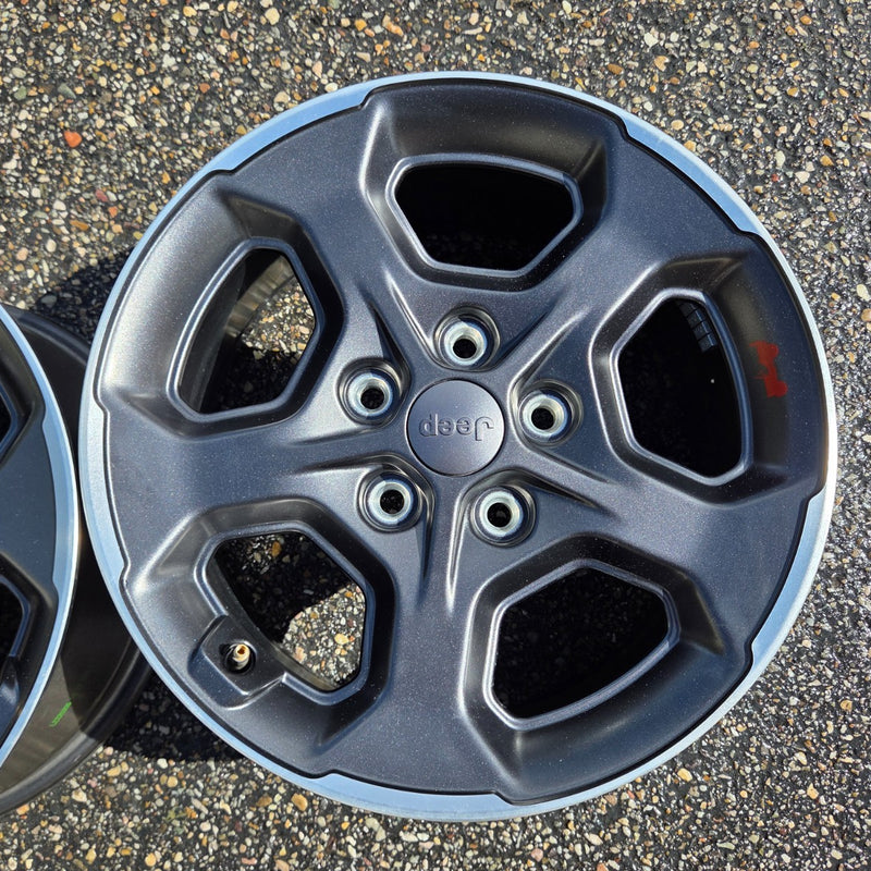 17 JEEP GLADIATOR RUBICON BLACK 392 5X127 OEM FACTORY STOCK WHEELS RIMS WRANGLER