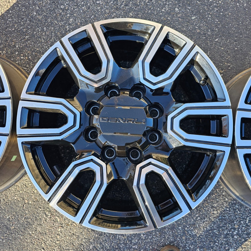 20 GMC SIERRA 2500 HD AT4 DENALI OEM FACTORY STOCK WHEELS RIMS 8X180 black