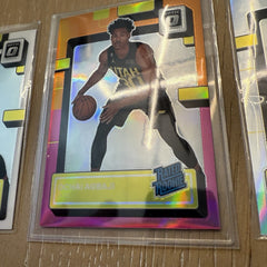 2023 Optic ROOKIE PRIZM NUMBERED /15 Ochai Agbaji Jazz 205 Pink Orange Holo