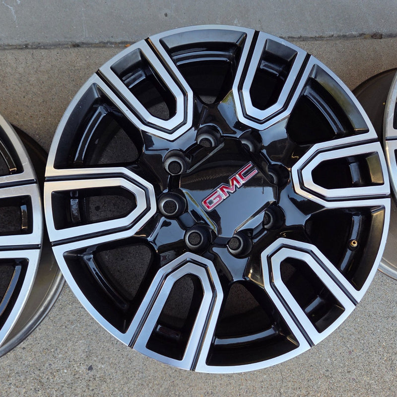 20 GMC SIERRA 2500 HD AT4 DENALI OEM FACTORY STOCK WHEELS RIMS 8X180 black