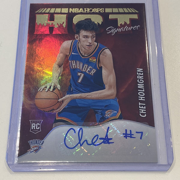 NBA HOOPS Chet Holmgren Auto autograph Hologram Rookie Card Hot Signatures 2023