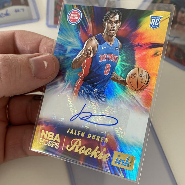 NBA HOOPS Jalen Duren Rookie Ink Card Hologram RI-JLD Mint Gem Autograph 2023