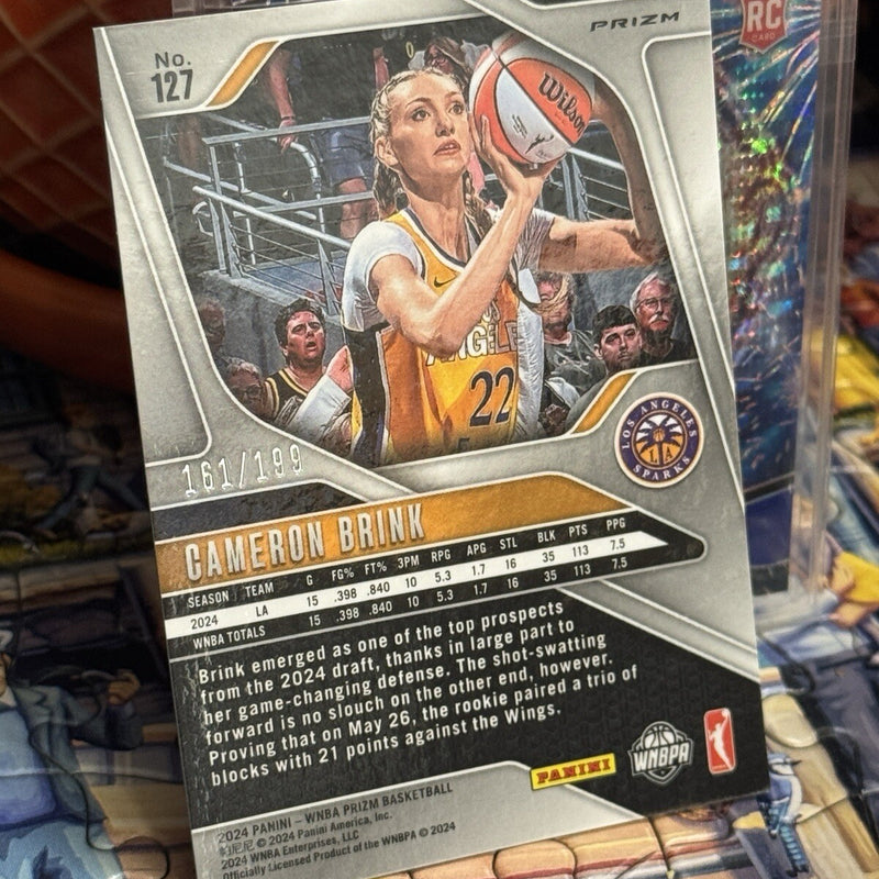 2024 Panini Prizm WNBA #127 Cameron Brink Blue Prizm /199 RC Sparks clark