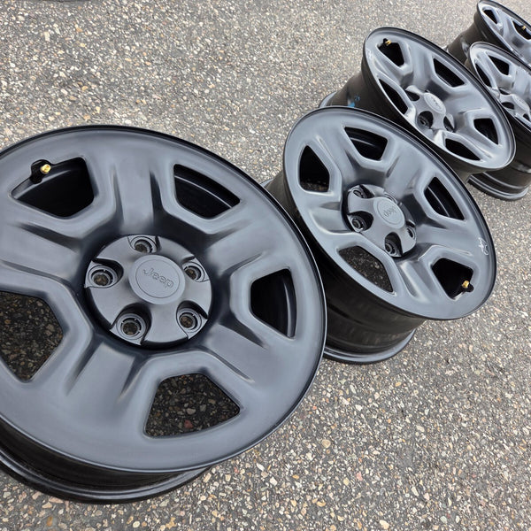 17 JEEP WRANGLER RUBICON BLACK 392 5X127 OEM FACTORY STOCK WHEELS RIMS GLADIATOR