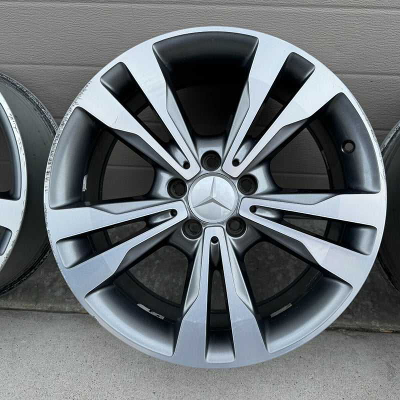 18 MERCEDES BENZ W205 C300 C350 C450 C CLASS OEM FACTORY STOCK WHEELS RIMS 5x112