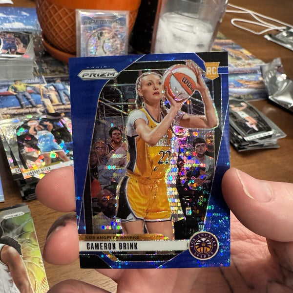 2024 Panini Prizm WNBA #127 Cameron Brink Blue Prizm /199 RC Sparks clark