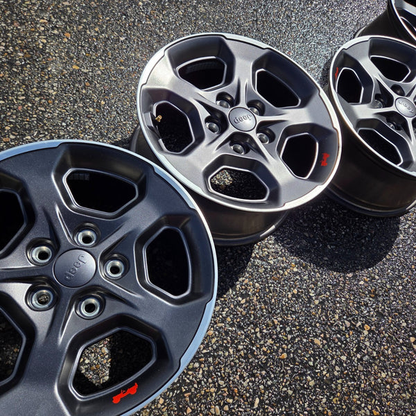 17 JEEP GLADIATOR RUBICON BLACK 392 5X127 OEM FACTORY STOCK WHEELS RIMS WRANGLER