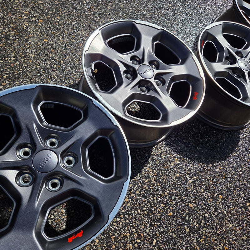 17 JEEP GLADIATOR RUBICON BLACK 392 5X127 OEM FACTORY STOCK WHEELS RIMS WRANGLER