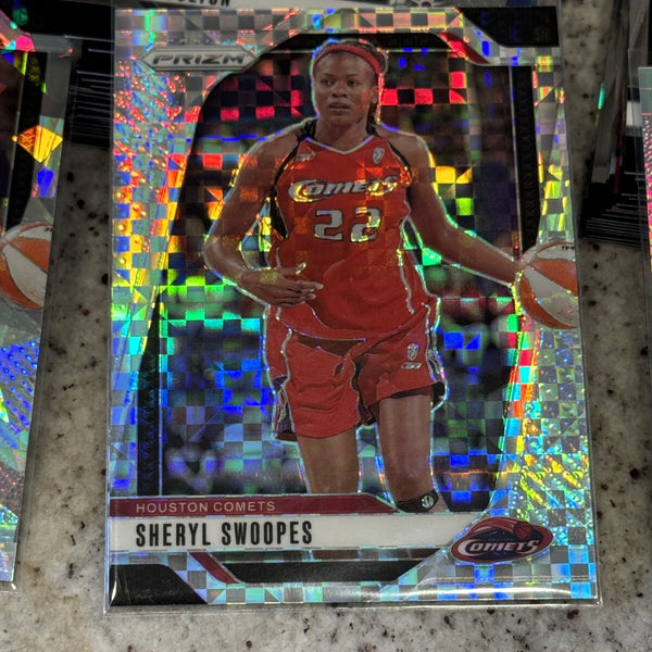3 CARDS!!! SHERYL SWOOPES CHECKERBOARD WNBA silver prizm RC  clark ice lot card