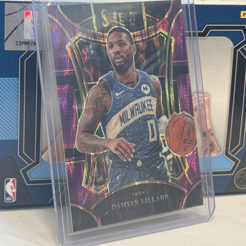 2023-24 Panini Select Basketball Damian Lillard Purple Mezzanine /175 338